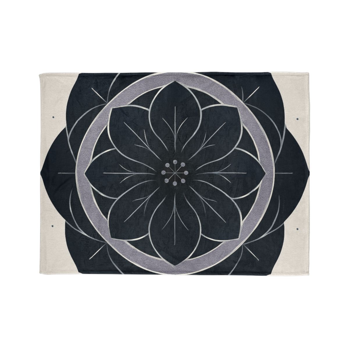 Petal Orbit Rosette personalized cozy blankets