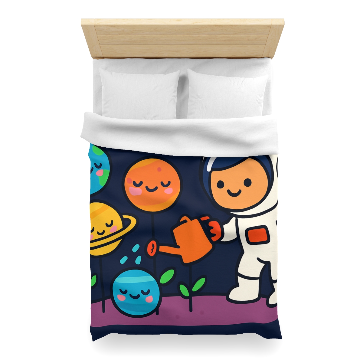 Galaxy Garden Of Friendly Planets unique patterned duvets