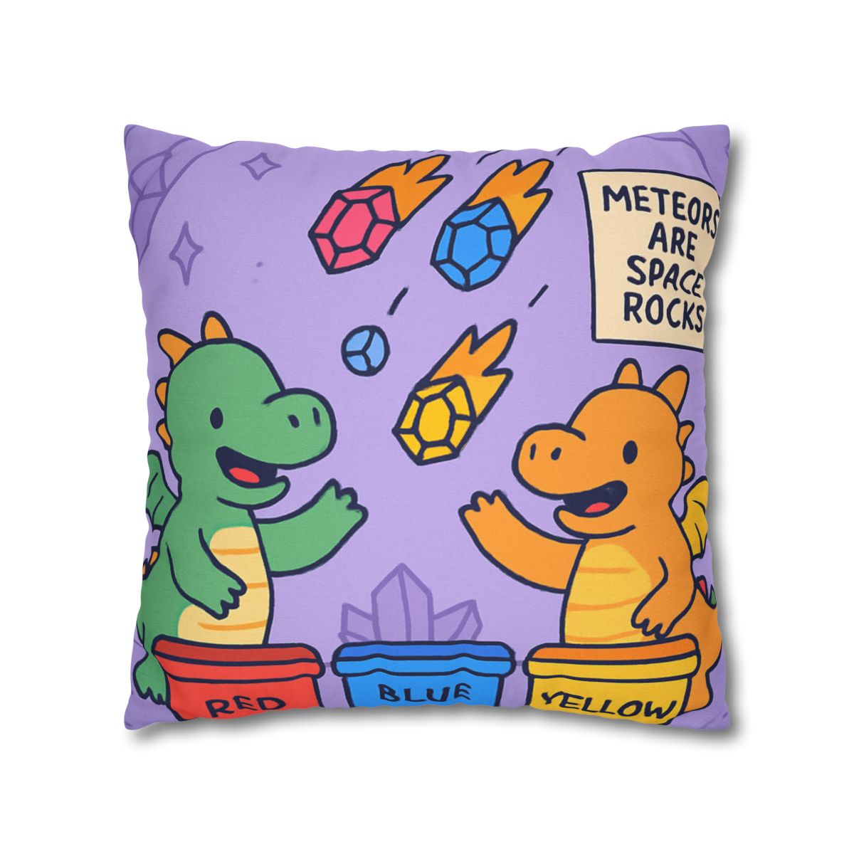 Crystal Cave Dragons Sorting Gem Meteors trendy patterned pillow cases