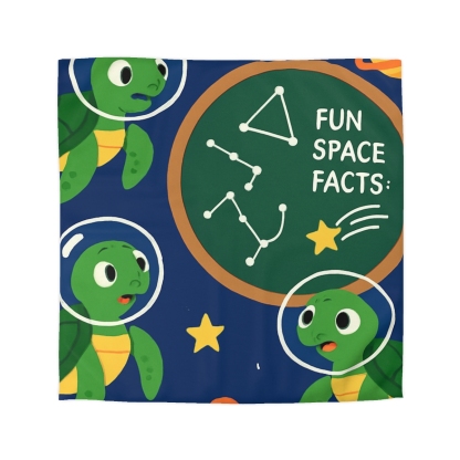 Space School Of Curious Sea Turtles soft comforter duvets