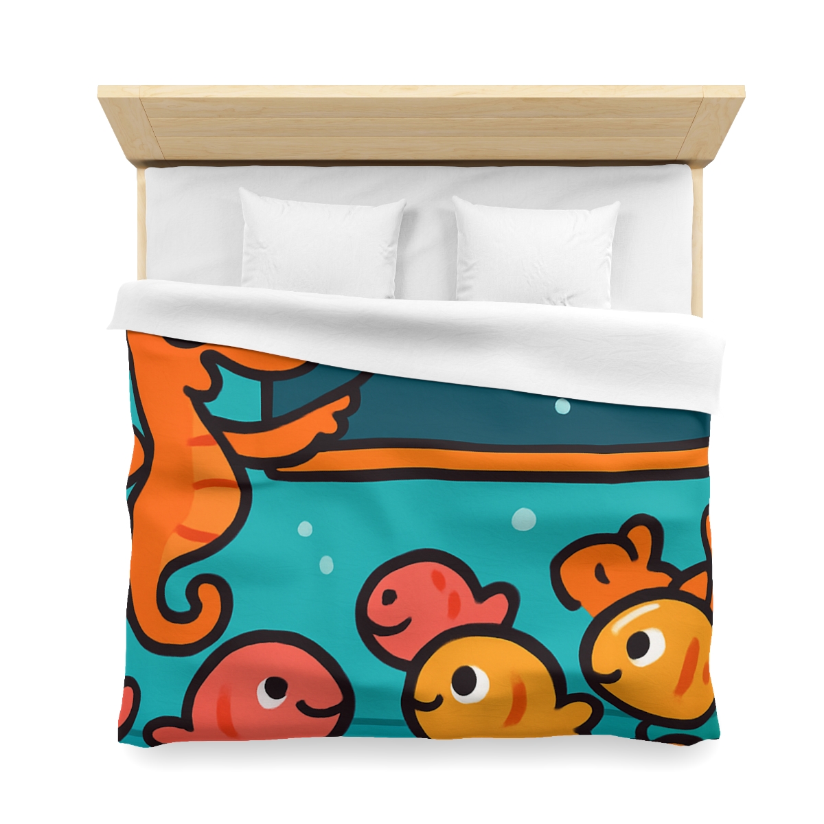 Coral Classroom With The Seahorse Teacher custom duvets