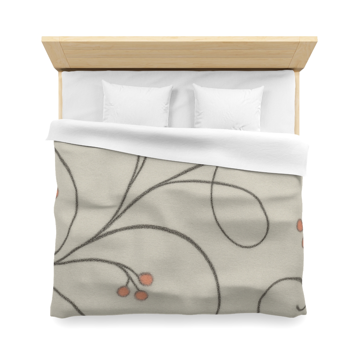 Tendril Lace Panorama designer printed duvets