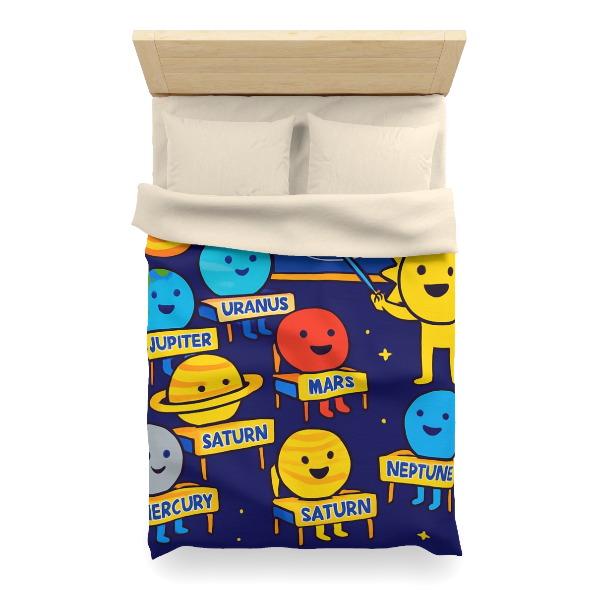 Planet School In The Sky custom duvets