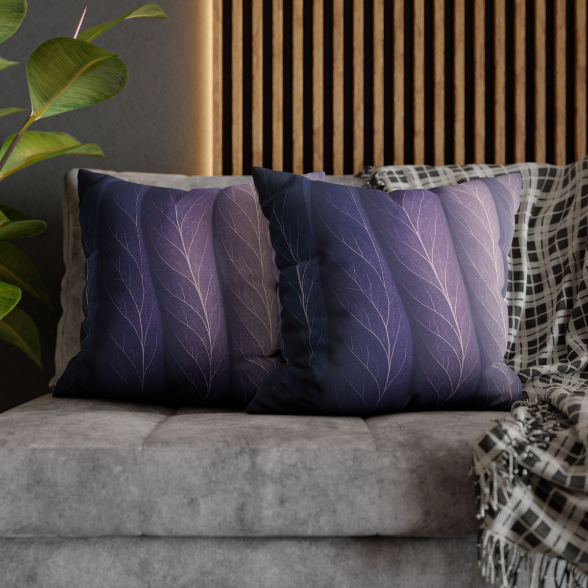 Leaf Vein Aurora Drapery stylish decorative pillowcases