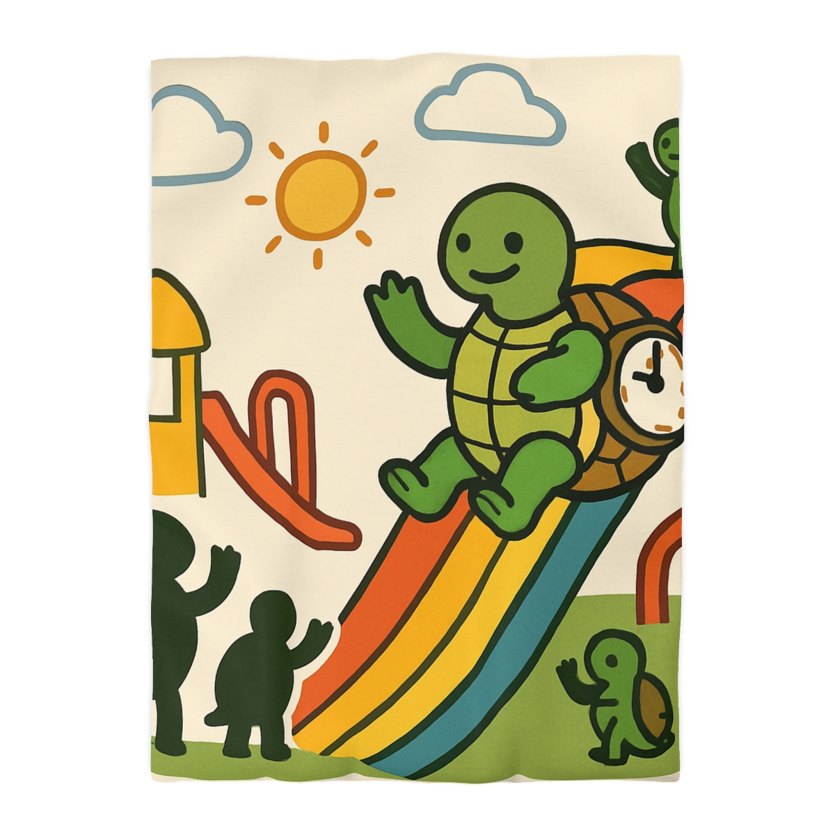 Time Traveling Tortoise Playground unique patterned duvets