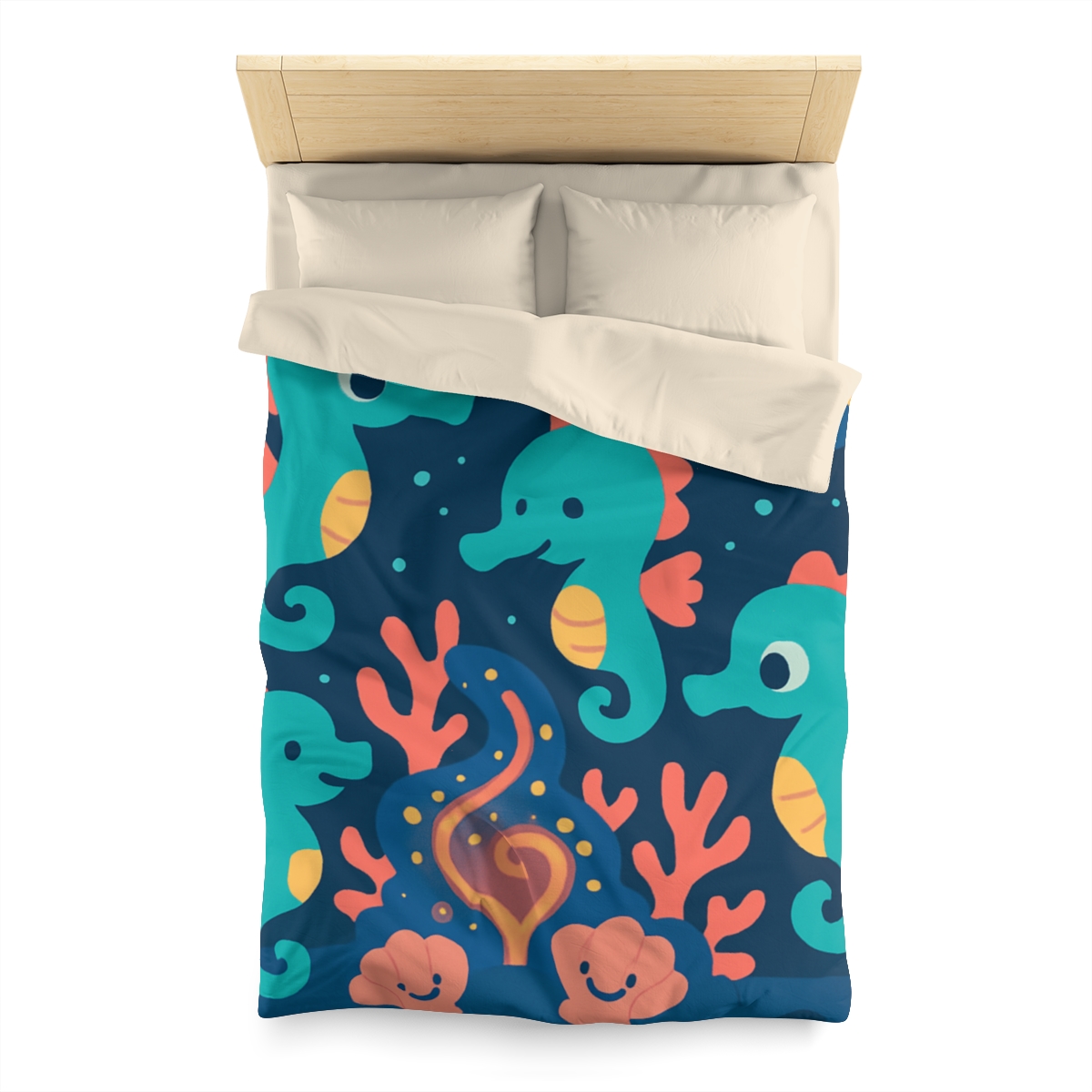Cosmic Coral Carnival custom duvets