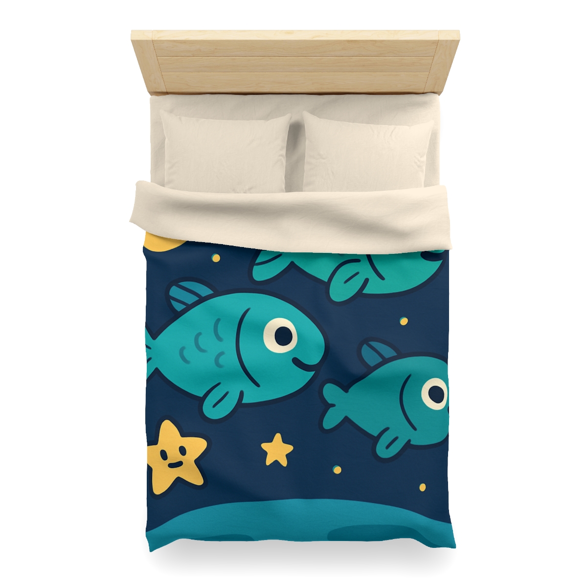 Starry Space Fish School unique patterned duvets