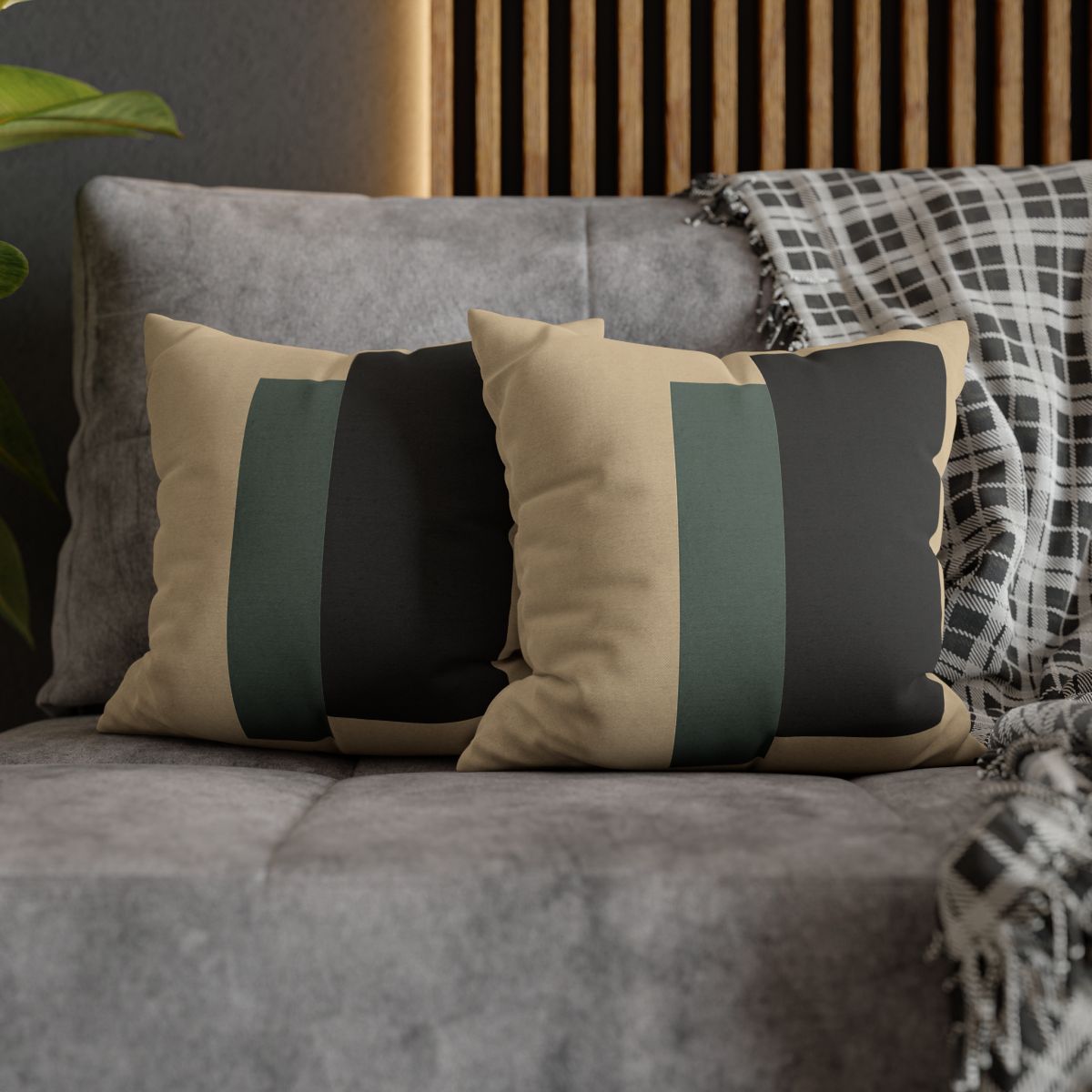 Offset Rectangle Pause stylish decorative pillowcases