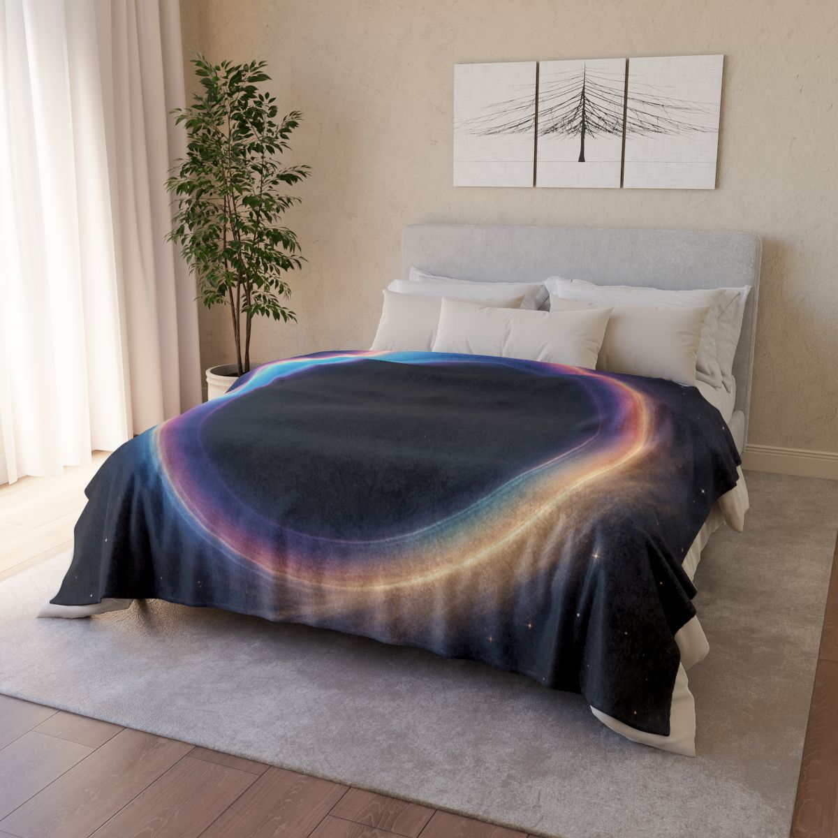 Prismatic Lensing Halo Drift decorative home blankets