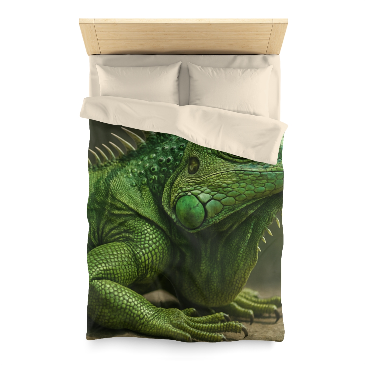 Stone Quiet Green Iguana personalized bedding duvets