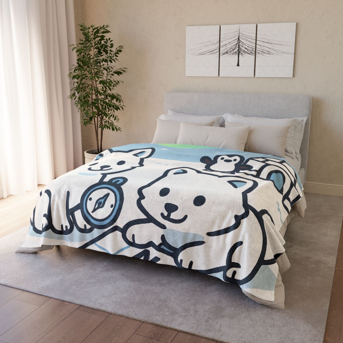 Polar Aurora Map Makers custom blankets