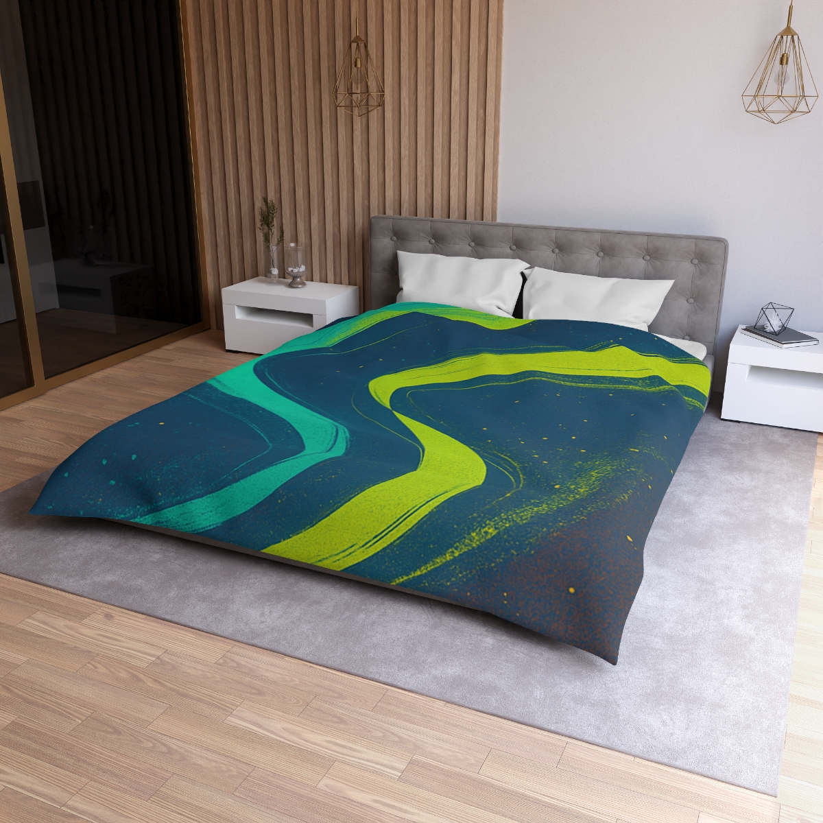 Auroral Dust Ribbon designer printed duvets