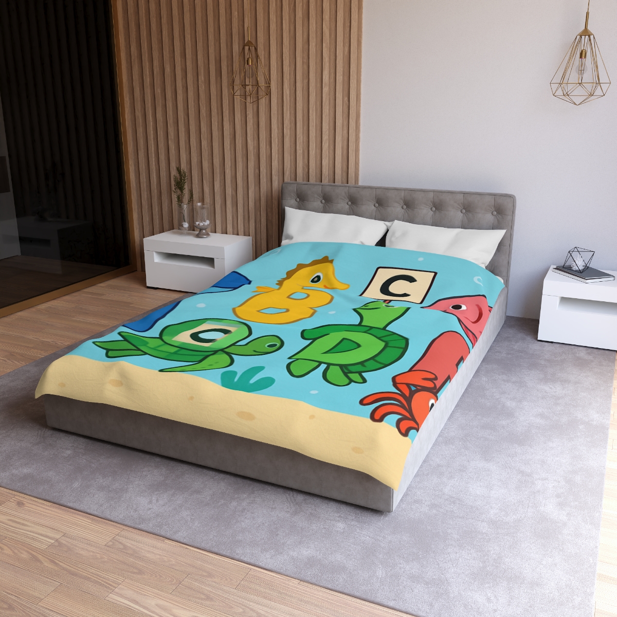 Coral Reef Alphabet Parade custom duvets