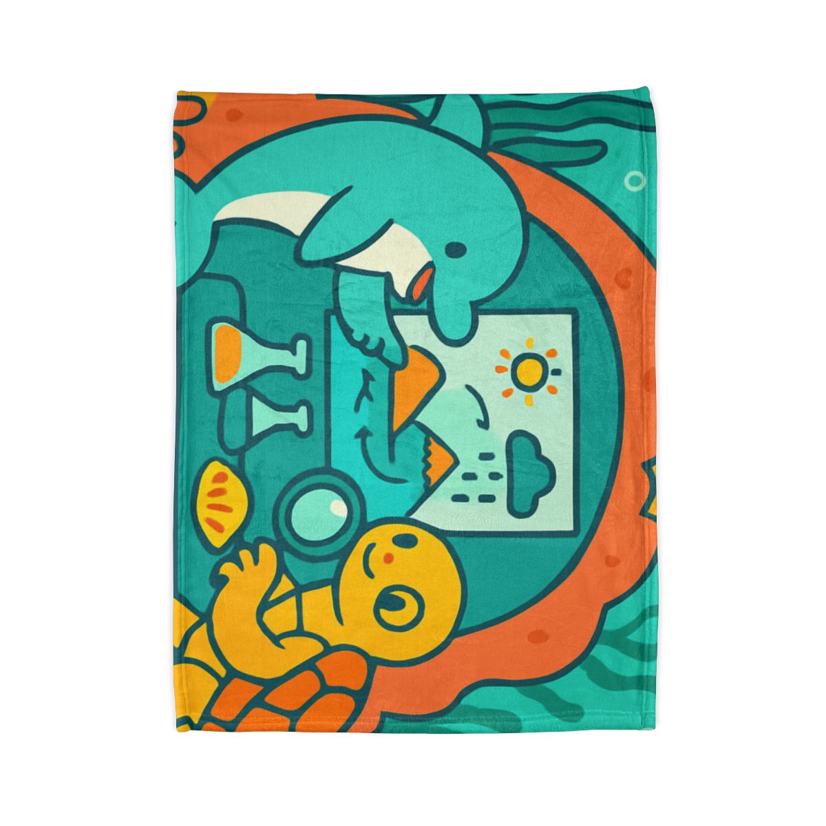 Coral Reef Science Lab trendy patterned blankets