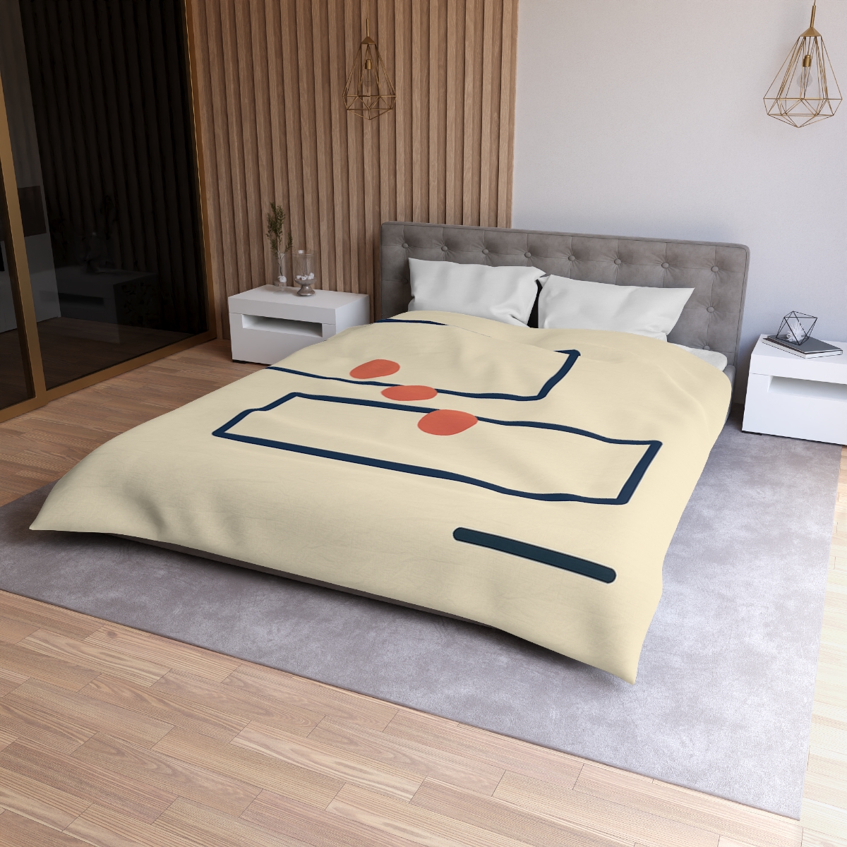 Offset Orbit Blocks trendy bedroom duvets