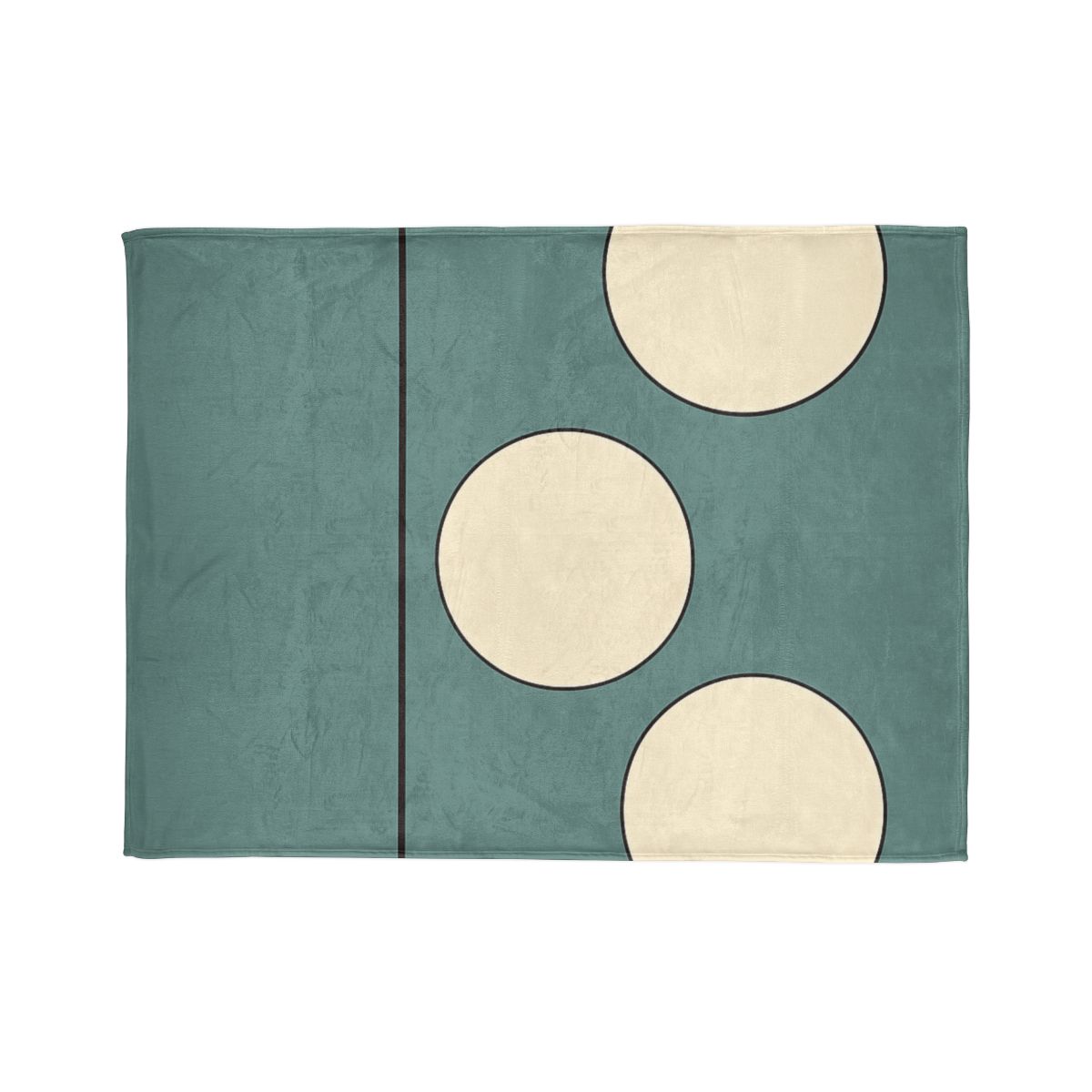 Staggered Trio Of Circles With Thin Divider soft fleece blankets