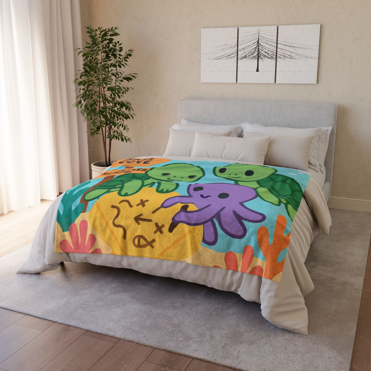 Coral Reef Map Makers unique gift blanketscustom blankets