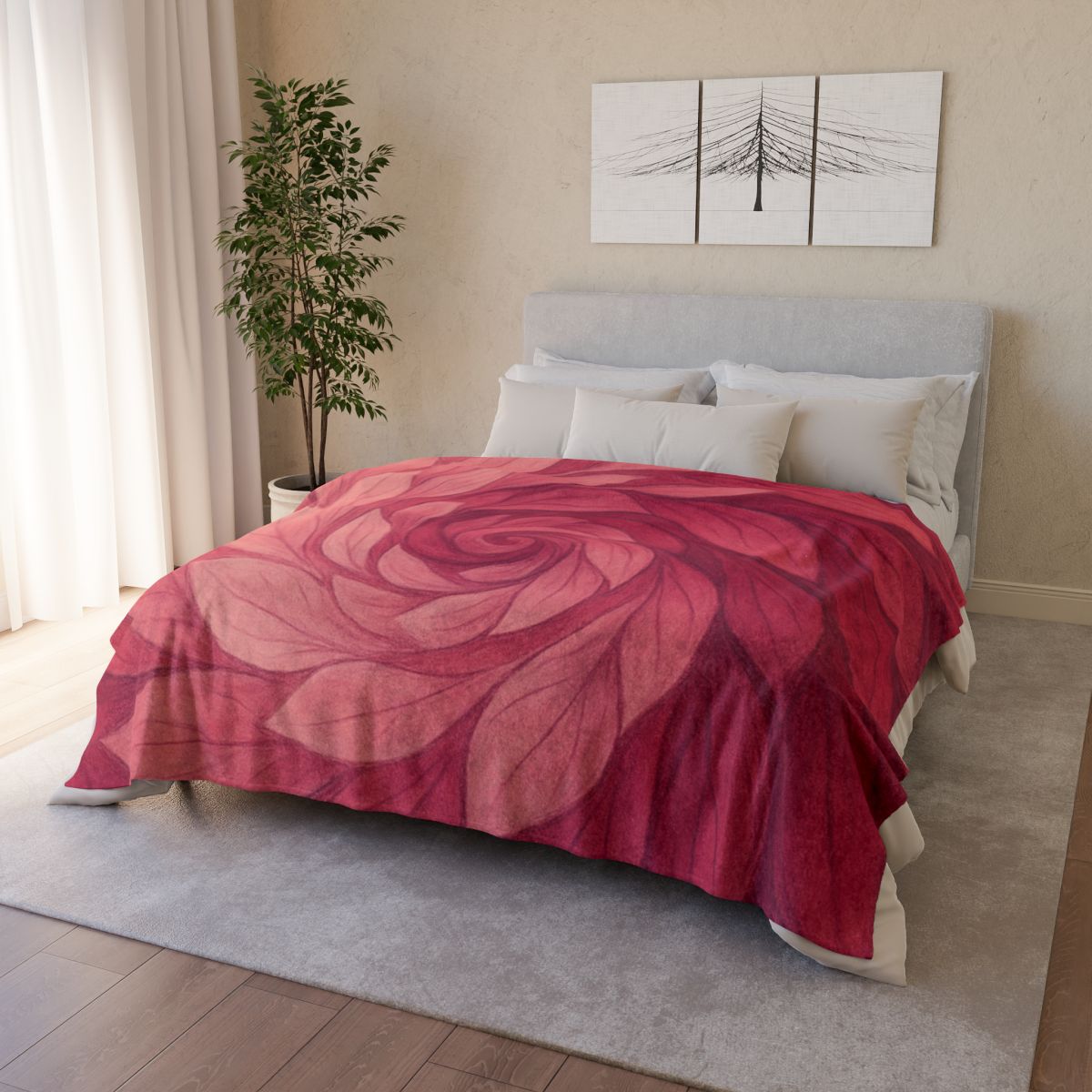 Petal Spiral Cascade decorative home blankets