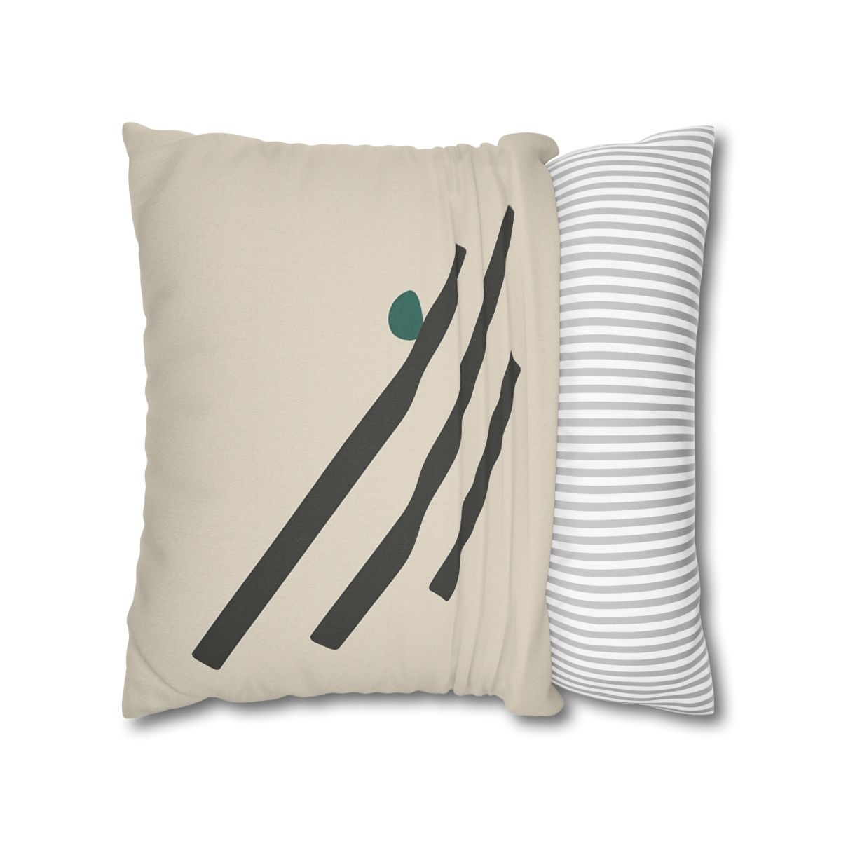 Staggered Short Bars With Quiet Dot designer print pillow cases