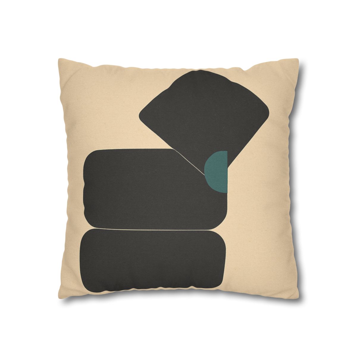 Quiet Triad With Crescent Accent designer print pillow cases