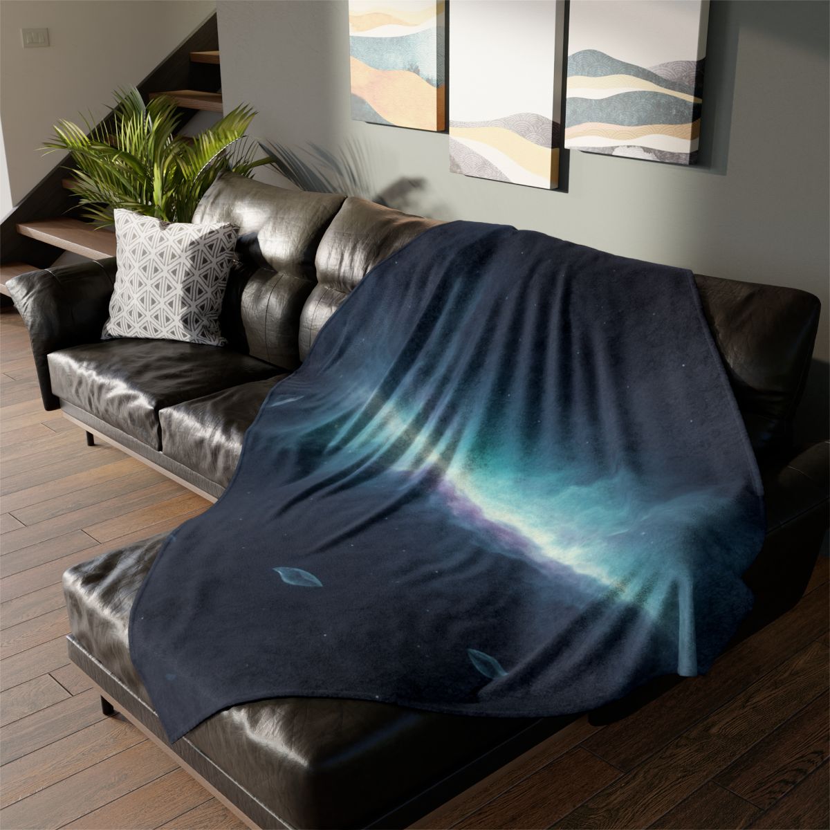 Luminous Rift Horizon custom blankets