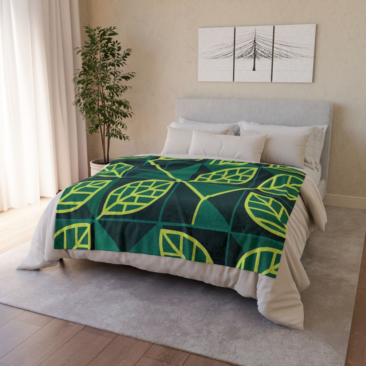 Veinwork Geometry Grid decorative home blankets