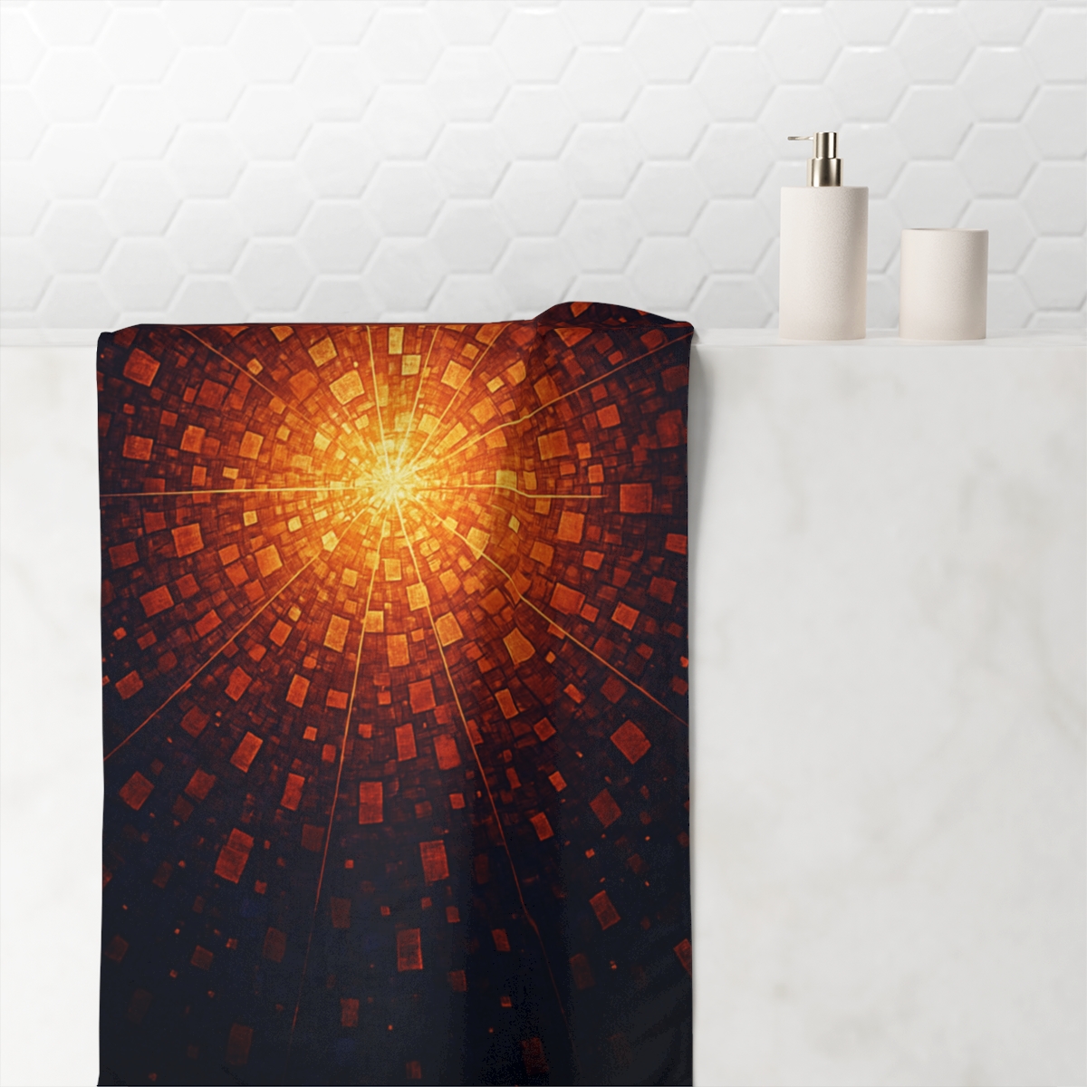 Photon Burst Mosaic decorative home towelscustom towels