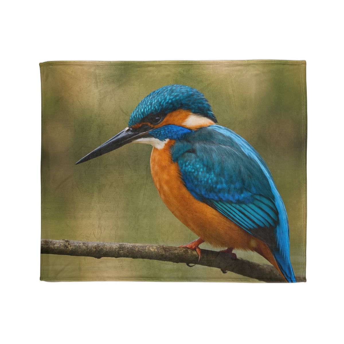 Crystal Dive Common Kingfisher personalized cozy blankets