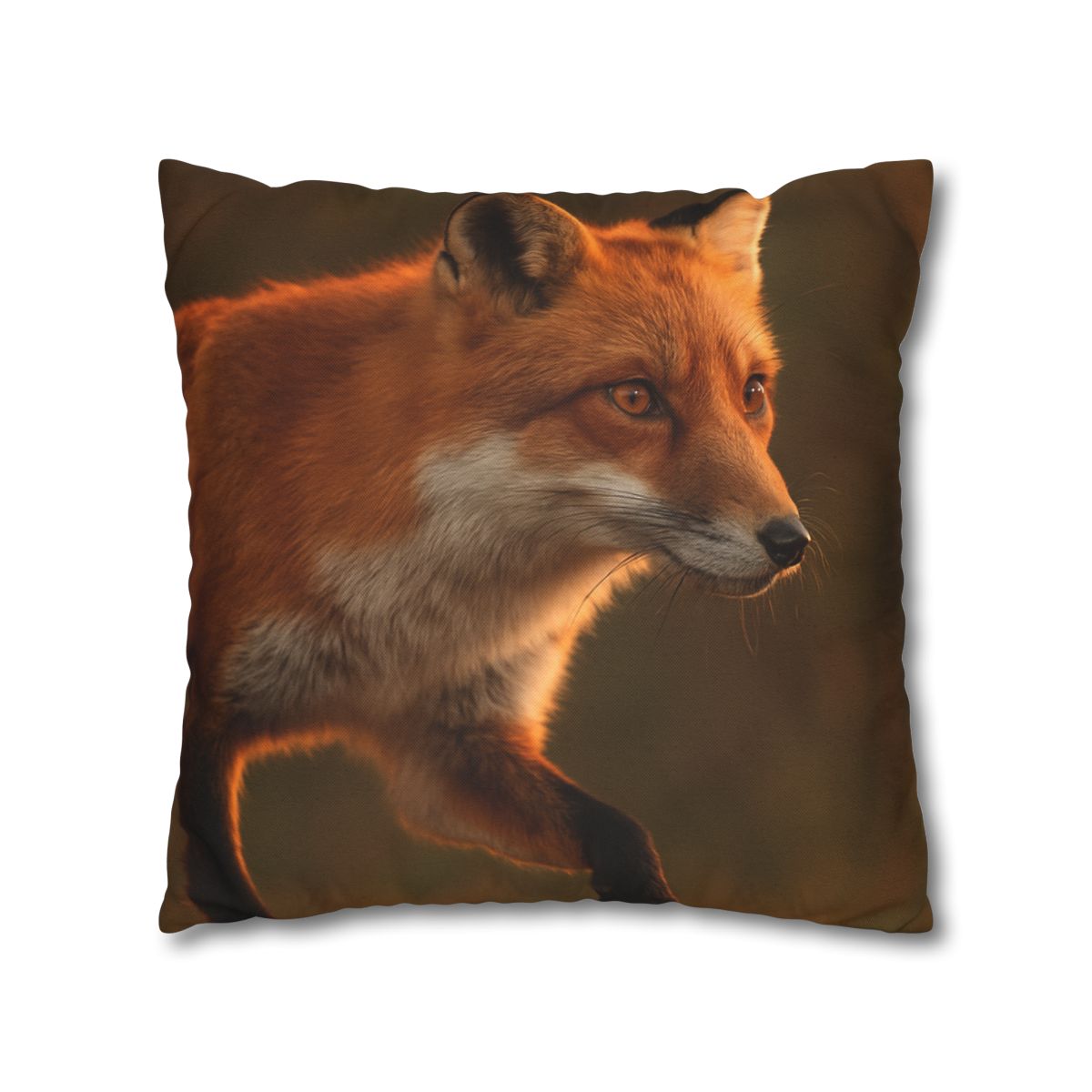 Crimson Whisper Red Fox personalized pillow covers