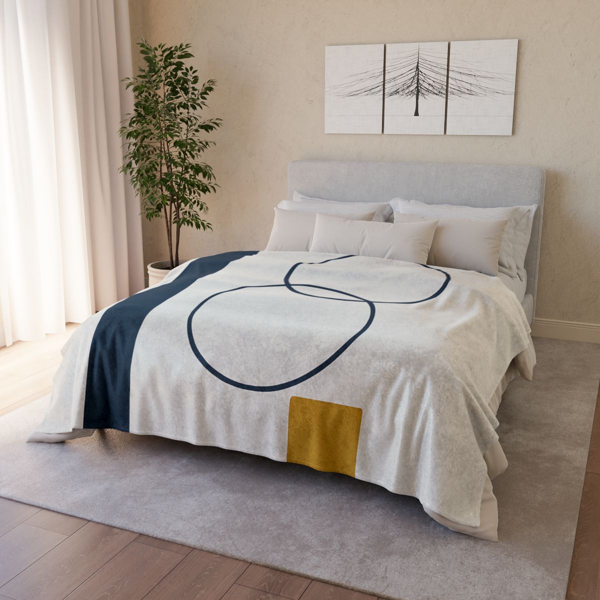 Staggered Rings With Anchored Column trendy patterned blankets