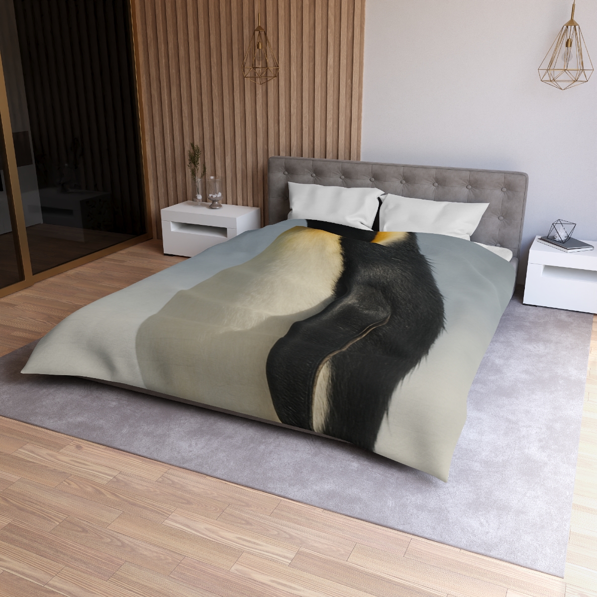 Glacier Gleam Emperor Penguin stylish duvet covers