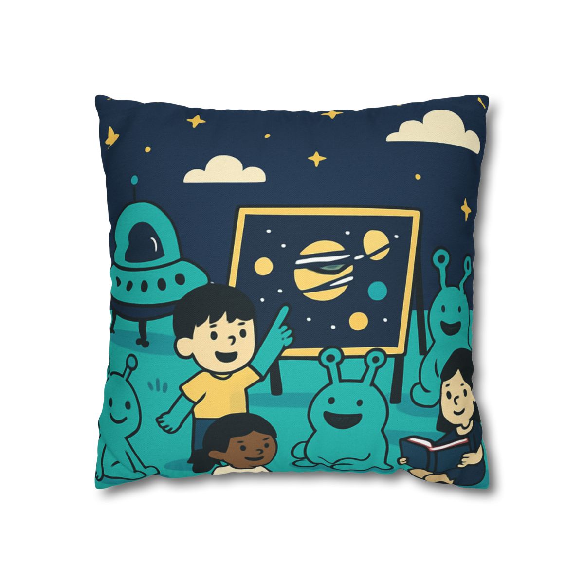 Starship Schoolyard personalized pillow covers