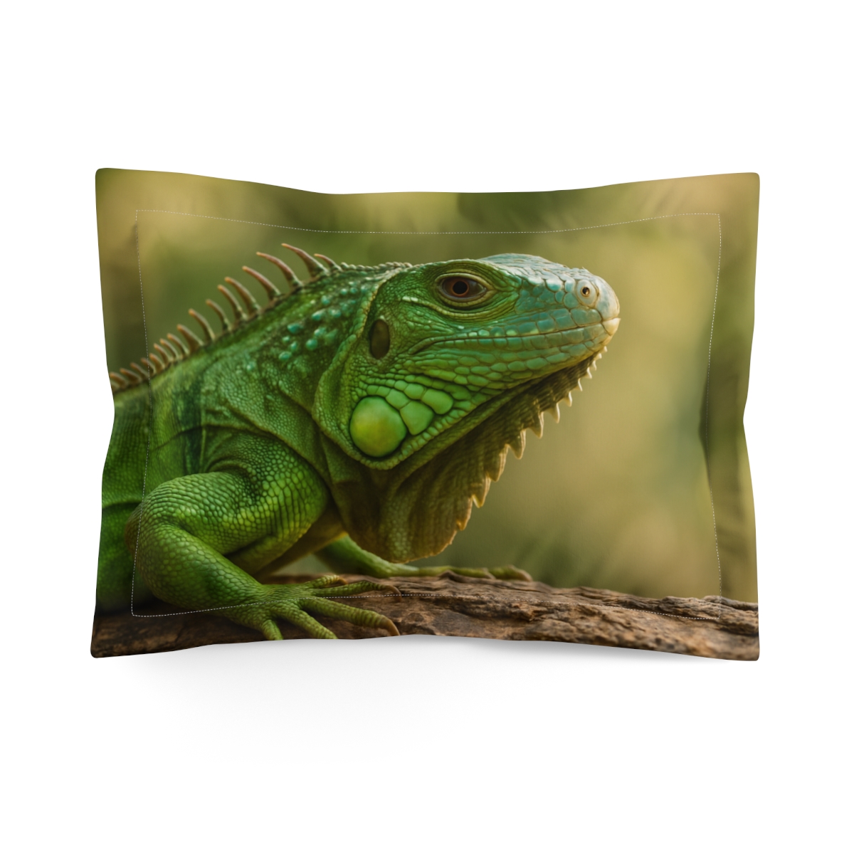 Green Iguana Sunlit Stillness personalized decorative pillows