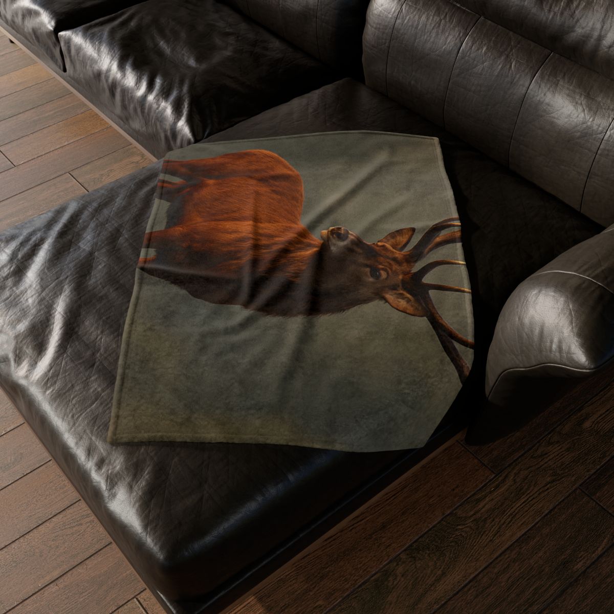 Red Deer Dawn Majesty designer printed blankets