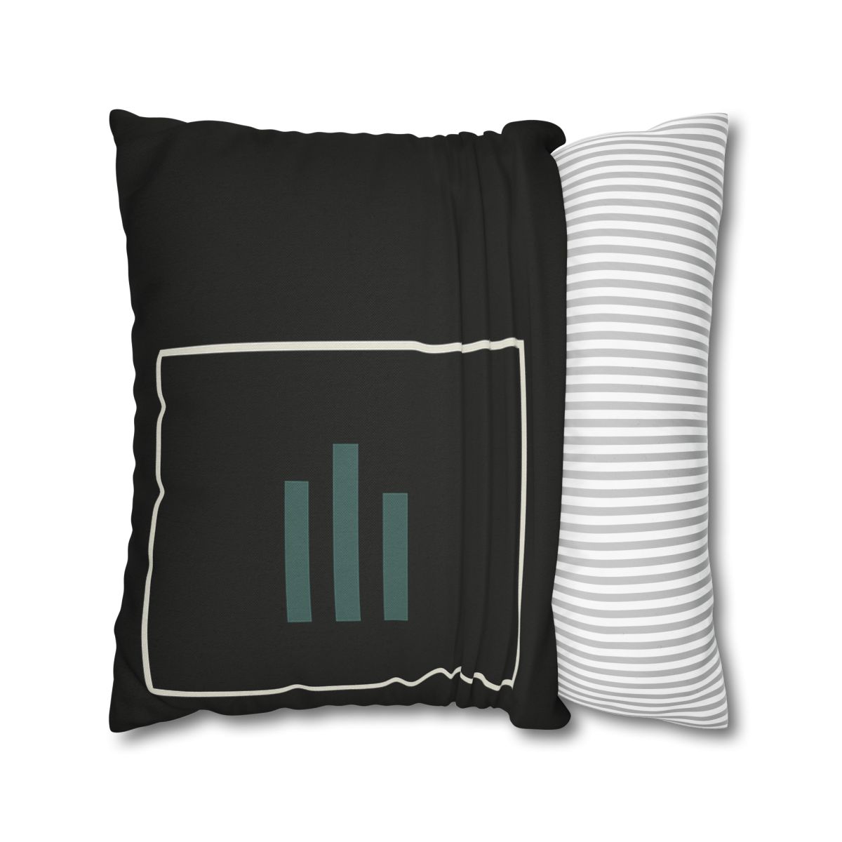 Stacked Frame And Three Bar Signal comfortable bedding pillow covers