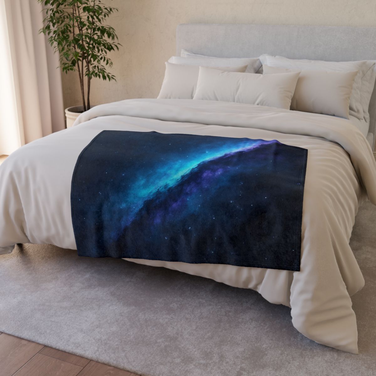 Luminous Horizon Rift stylish throw blankets