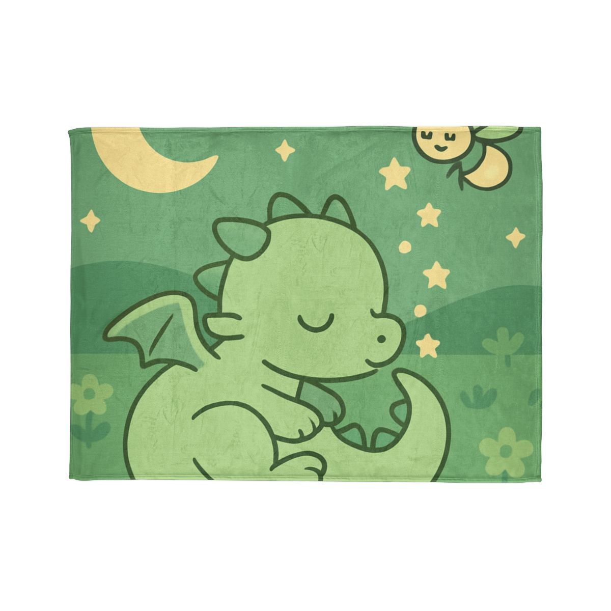 Moonlight Meadow Dragon soft fleece blankets