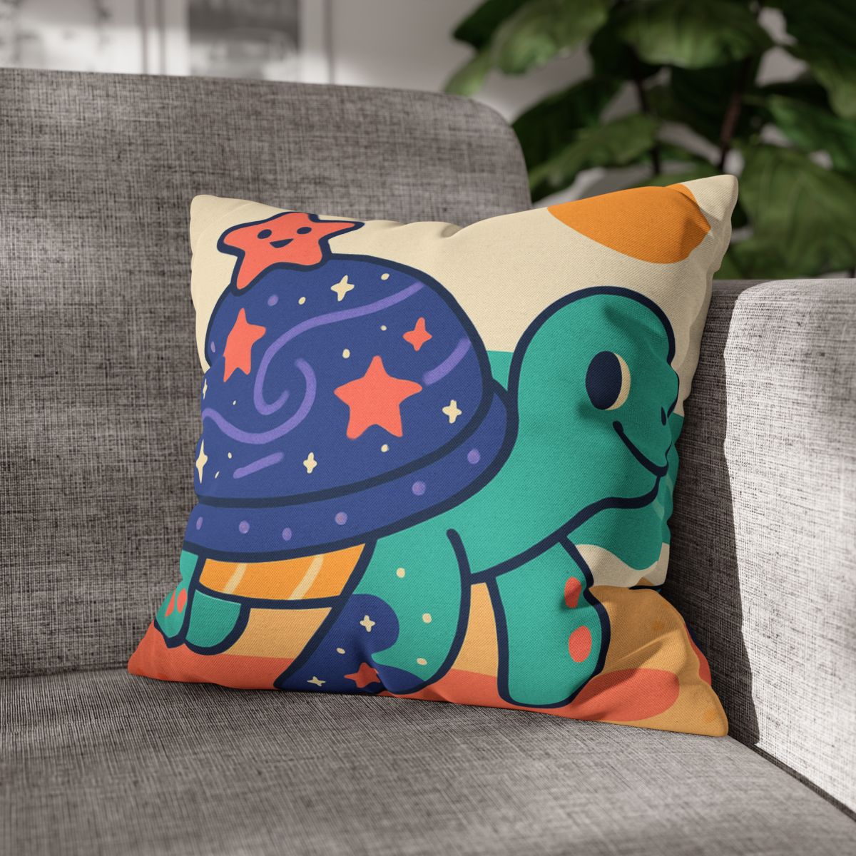 Galactic Seashell Turtle custom pillow cases