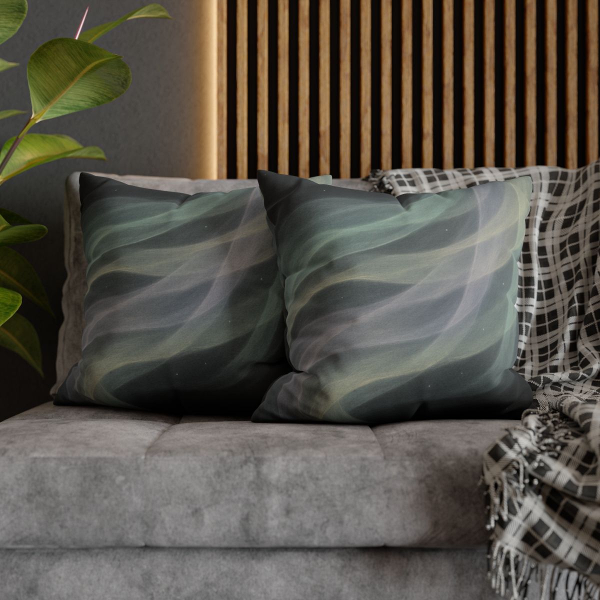 Auroral Cosmic Silk Currents designer print pillow cases