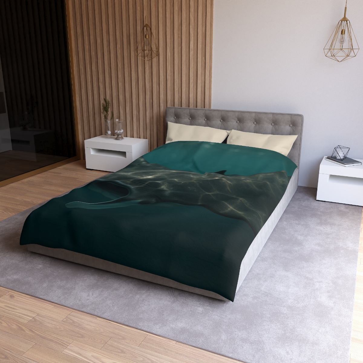 Moonlit Drift Giant Manta Ray custom duvets