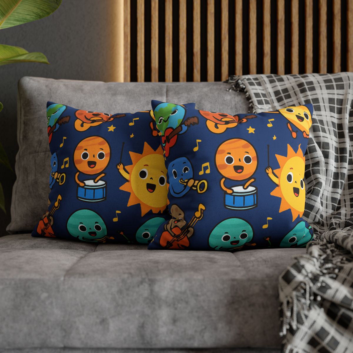 Planetary Music Band designer print pillow cases