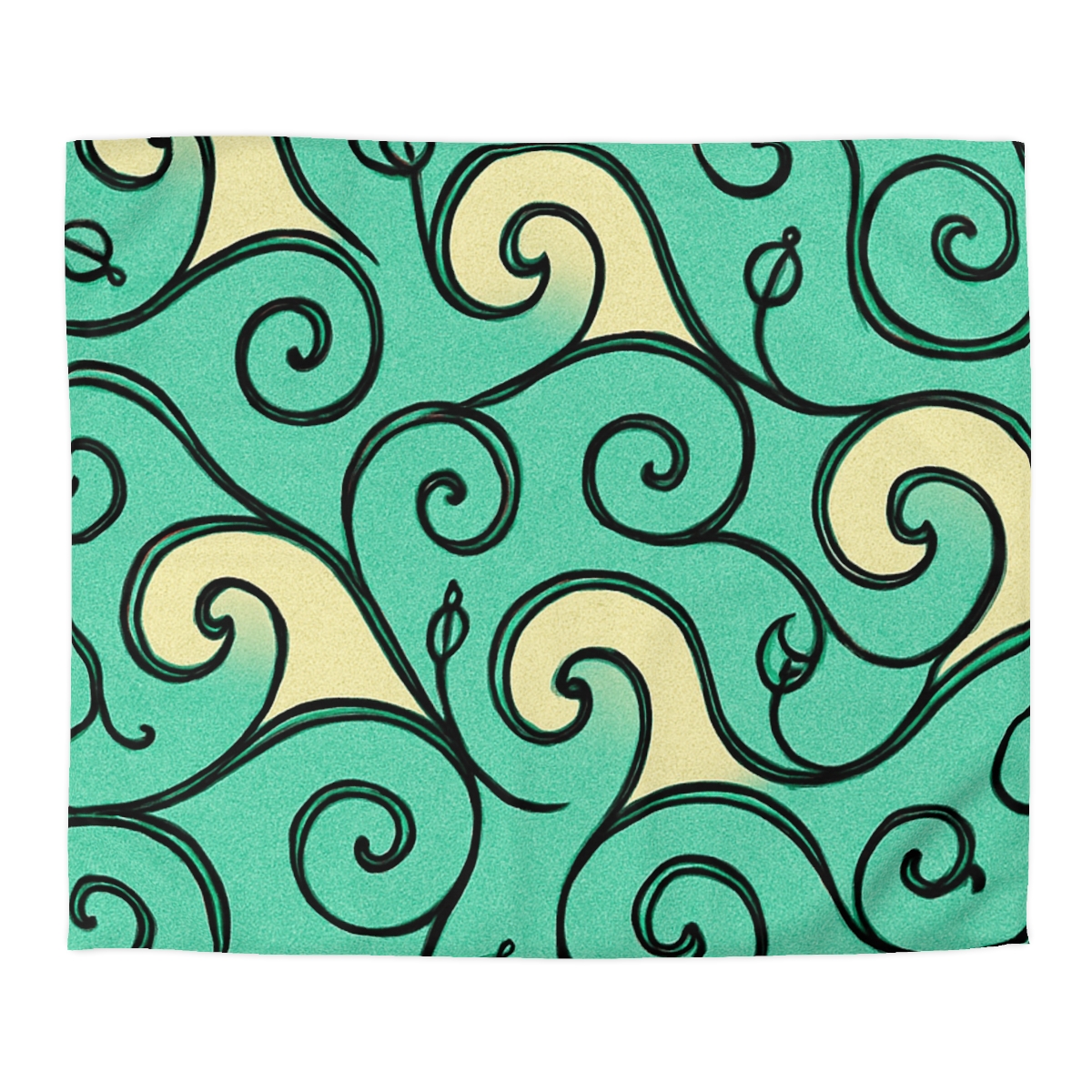 Vine Curl Wave Matrix designer printed duvets