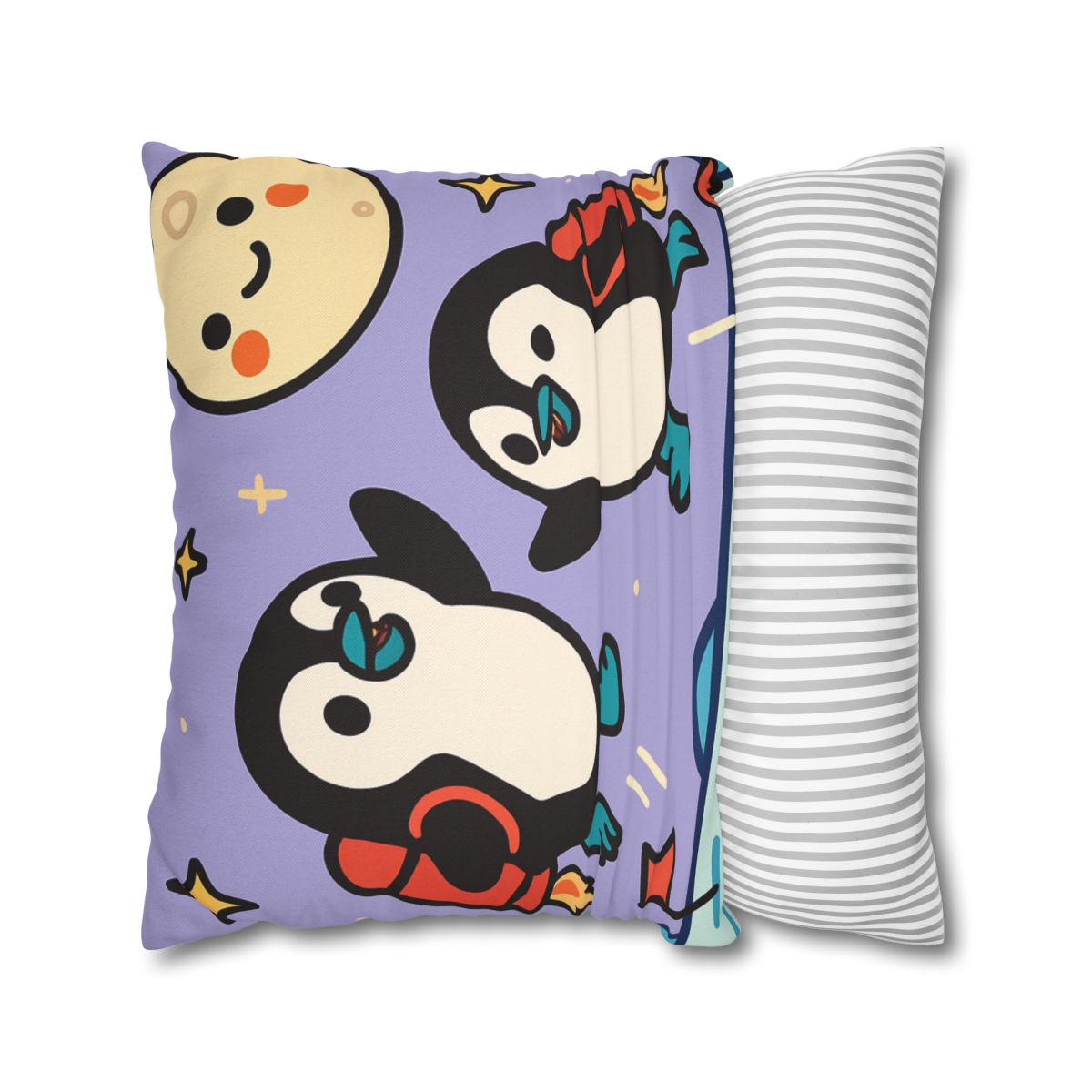 Rocket Penguin Explorers soft cotton pillow cases