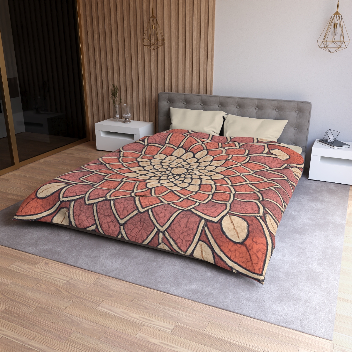 Bud Mosaic Fractal Bloom trendy bedroom duvets