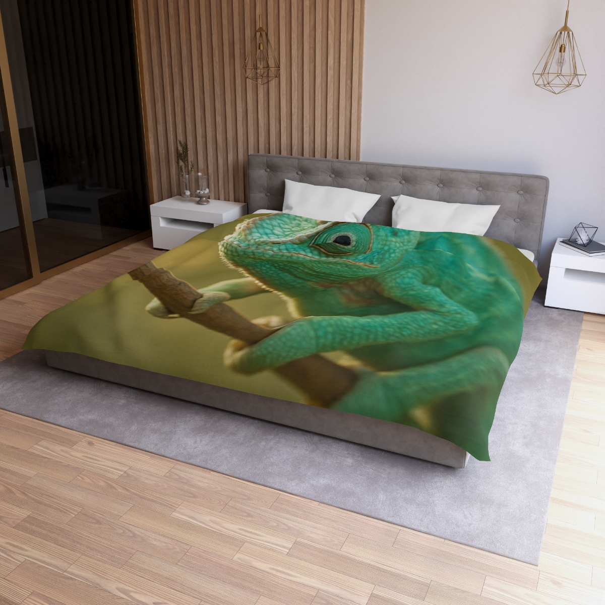 Prism Gaze Veiled Chameleon designer printed duvets