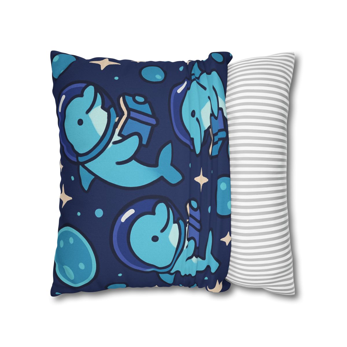 Space School Of Curious Dolphins comfortable bedding pillow covers