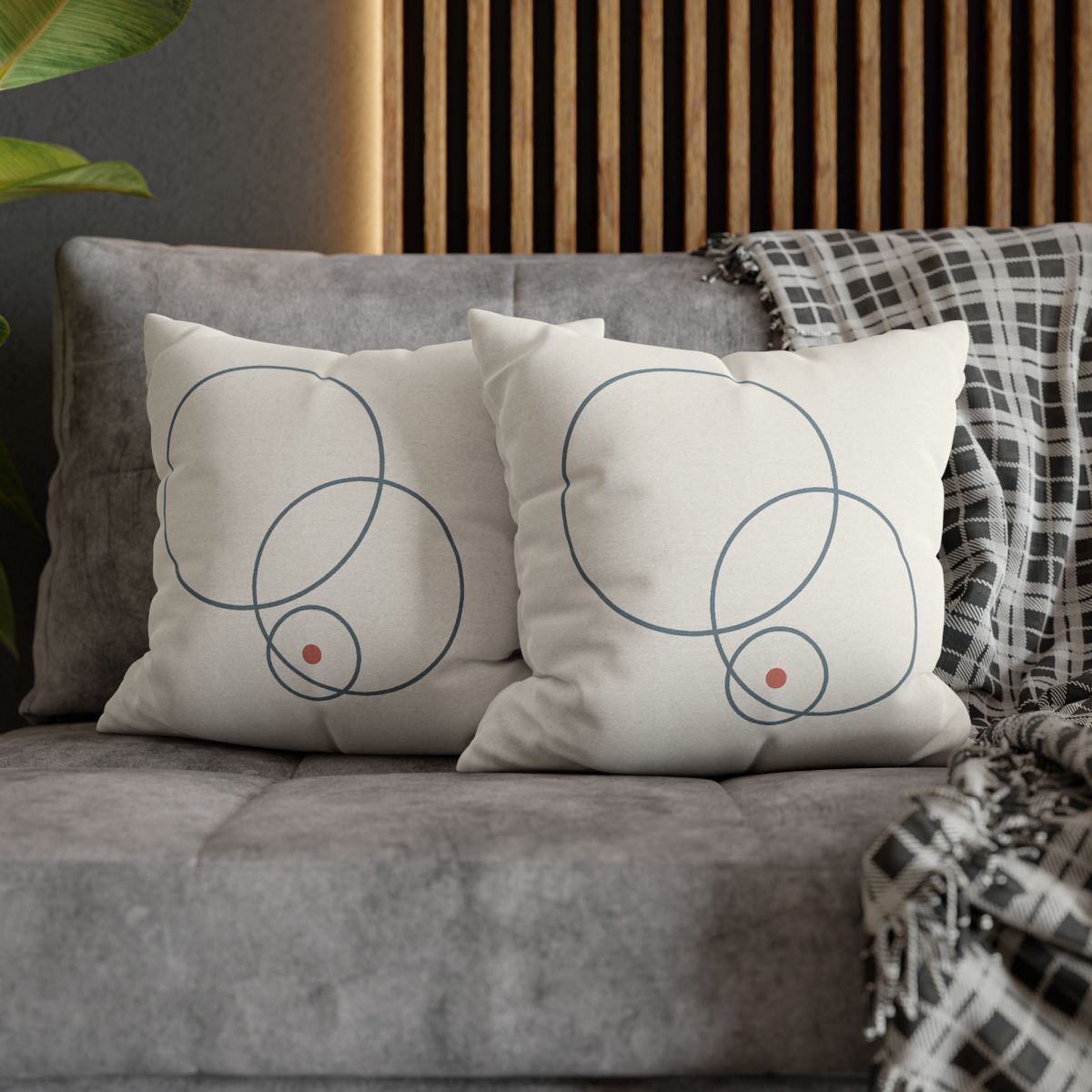 Quiet Orbit Of Three Rings stylish decorative pillowcases