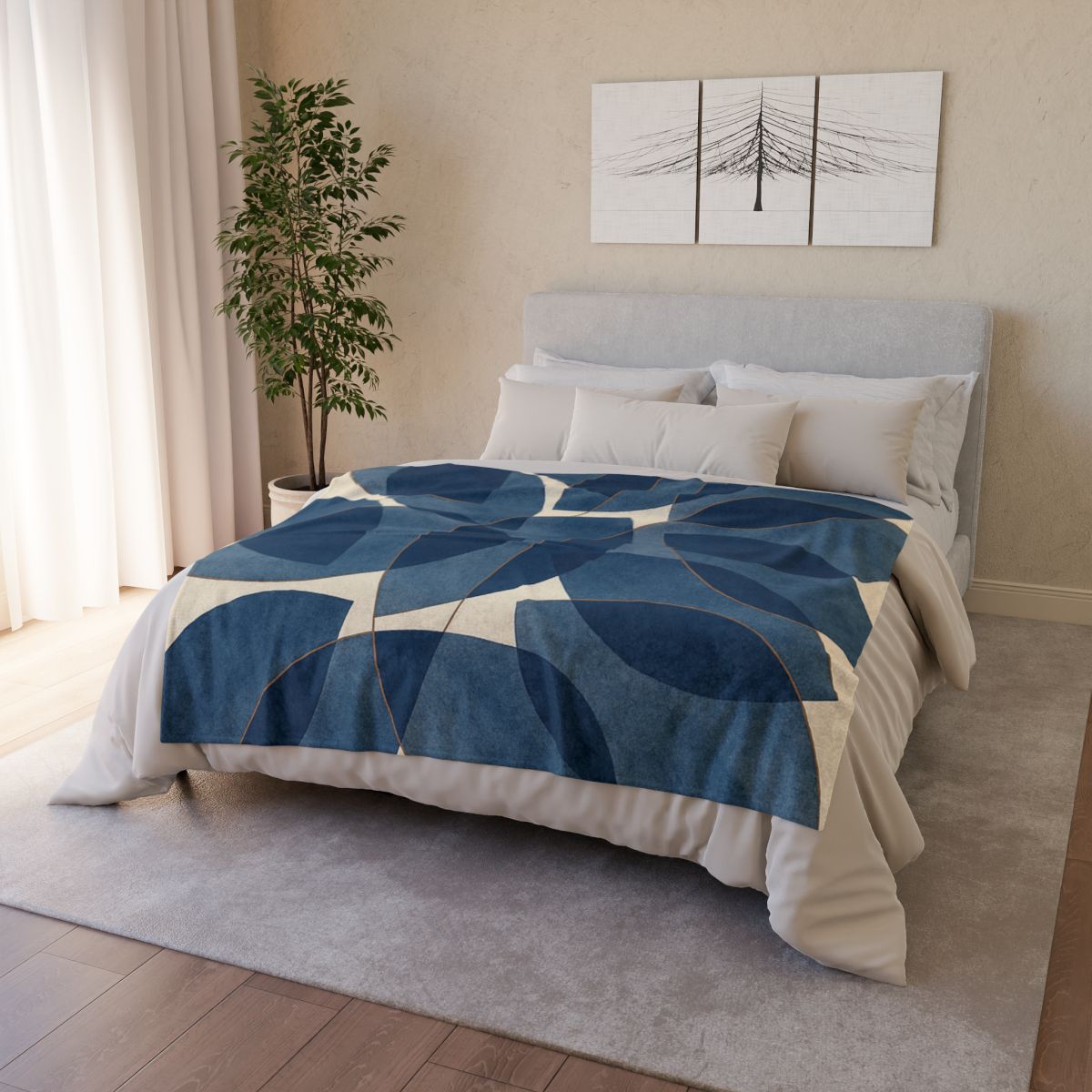Petal Overlay Mosaic personalized cozy blankets