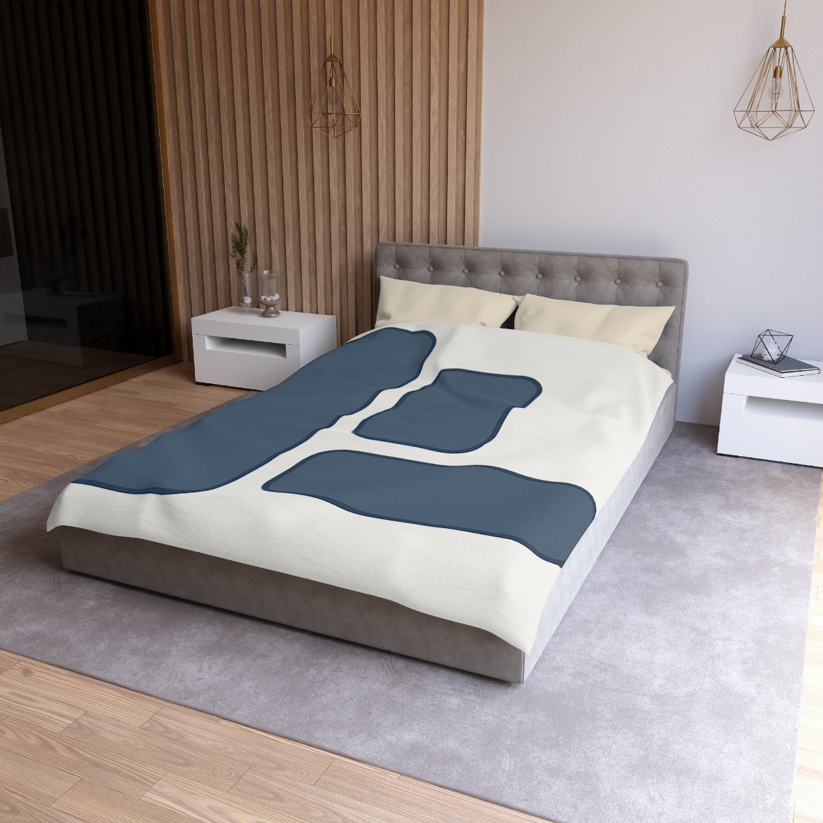 Balanced Triad Of Rounded Rectangles custom duvets