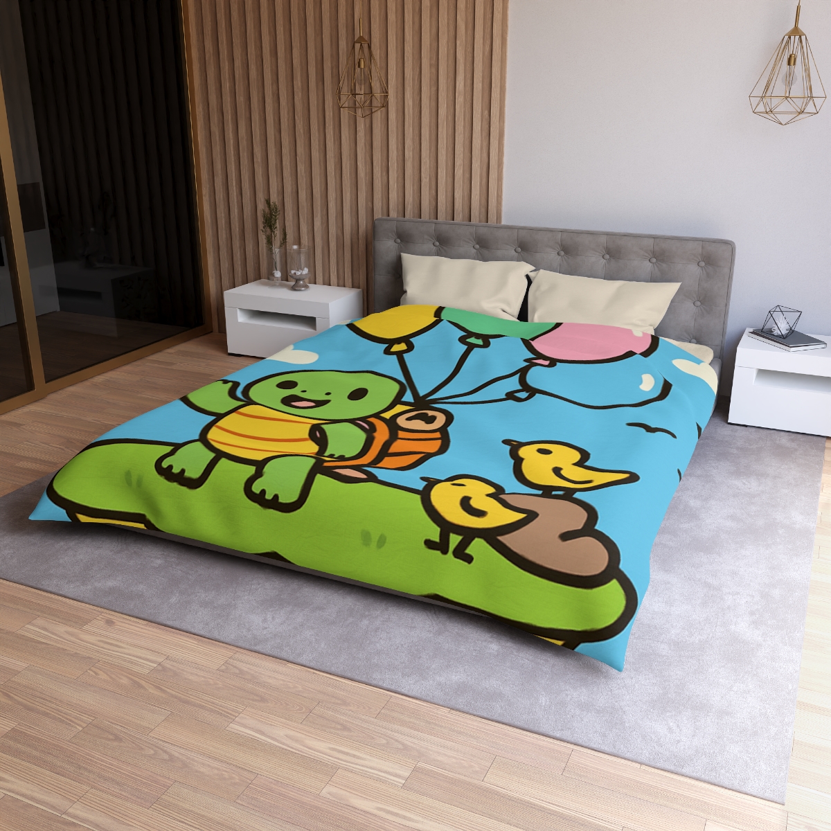 Balloon Island Adventure stylish duvet covers